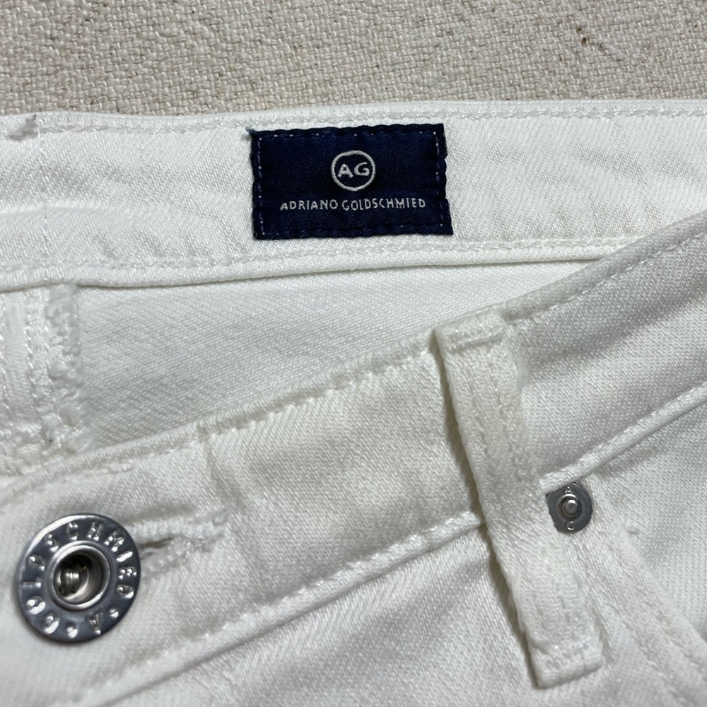AG The Prima Mid Rise Cigarette White Denim Jeans 31‎ - Picture 4 of 8